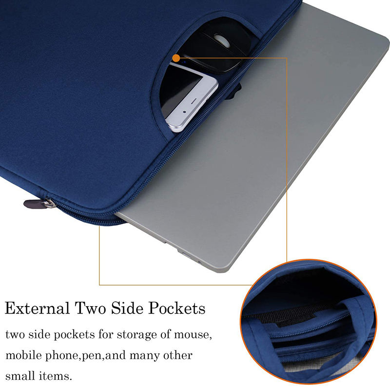 Hot selling durable gray neoprene laptop sleeve bag case shock resistant slim laptop bag for men