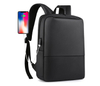 Stylish Black Laptop Computer Backpack Waterproof School Bag With USB Charging Port