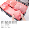 6 Set Travel Packing Organizers Cubes Luggage Suitcase Organizer Bags For Outdoor Overnight, Traveling