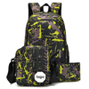 fashion camo school backpack set with sling bag and pouch for teen girls and boys lightweight oxford college school bookbag