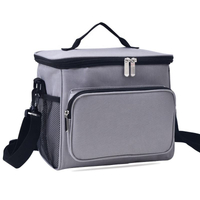 Insulated Dual Compartment Lunch Bag with PEVA Leakproof Liner And Shoulder Strap