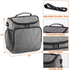 Custom Grey Insulated Lunch Bag for Men Women Wholesale Lunch Tote Box Leakproof Cooler Bag for Office Work