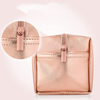 Metallic Cosmetic Makeup Bags for Women And Girls Lightweight Travel Pouch Bag Makeup Leather Cosmetic Organizer