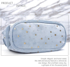 Fashion Soft Travel Cosmetic Organizer Bags Velvet Roomy Makeup Pouch for Women And Girls with Star