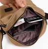 Small mens canvas documents briefcase shoulder bag