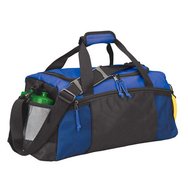 Big Space Sport Gym Duffle Bags with Beverage Bottle Holder for Men