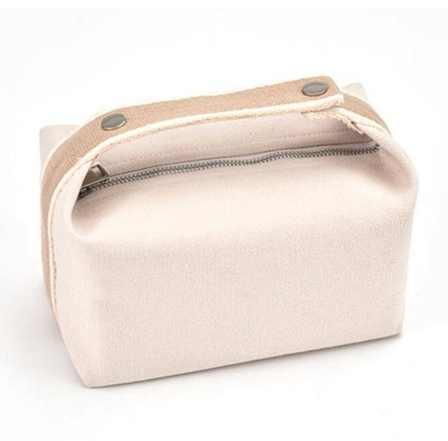 New Women Travel Make Up Kit Pouch Cosmetic Bag Wholesale Custom Cotton Canvas Toiletry Organizer Makeup Bag for Toiletries