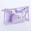 Fashionable Waterproof Transparent PVC Clear Cosmetic Bag for Make Up Tools Customized Travel Toiletry Bag for Men Women