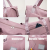 Large Capacity Lady Shoulder Tote Gym Bag with Expand Compartment Sport Shopping Tote Bag Soft Foldable Gym Bag
