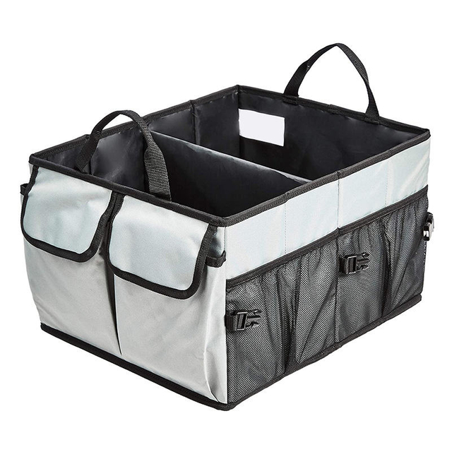 Multi-Compartment Portable Car Trunk Storage Foldable Back Seat Organizer Box