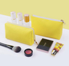 Portable PU Leather Utility Women Girls Make Up Toiletry Cosmetic Gift Bag Packaging Zipper Purse Makeup Pouch Bag