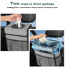 Large Capacity Front Back Seat Organizer Leakproof Collapsible Car Trash Bin Holder Truck Garbage Can with Lid Cover for Cars