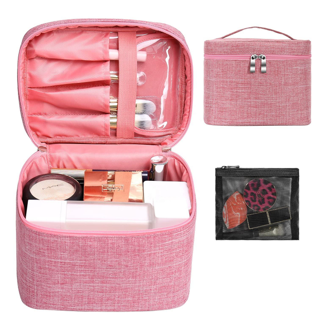 Makeup Bag with Inner Pouch Cosmetic Bag for Women Travel Large Travel Toiletry Bag for Girls
