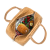 Reusable Waterproof Washable Eco Kraft Paper Lunch Bag Aluminium Foil Insulation Lunch Tote Bag