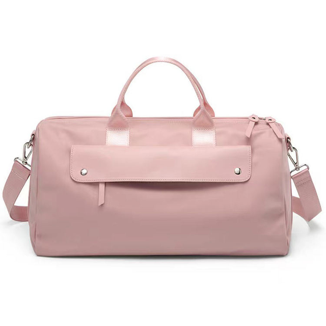 Luxury Lightweight Pink Gym Duffle Bag for Women Durable Waterproof Overnight Tote Bag
