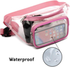 Water Resistant PVC Fanny Pack Transparent Clear Waist Bum Hip Bag for Traveling Hiking Jogging