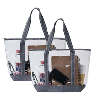 Clear Large Plastic Beach Handbag See Through Bags Vinyl Clear Stadium Bag Transparent Shoulder Bag for Women