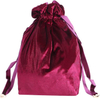 High Quality Velvet Makeup Bag Stylish Girl Pink Color Terry Make Up Drawstring Bag Fashion Wrist Bag