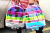 Women Fashion Waterproof Rainbow School Leisure PVC Teenage Ladies Laser Transparent Clear pvc Backpack Bag
