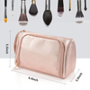 Fashion Women Rose Golden PU Cosmetic Bag Custom Multifunction Portable Makeup Bag