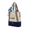 Double Layer 2 in 1 Large 30L Women Canvas Tote Beach Bag With Detachable Cooler For Picnic Shopping