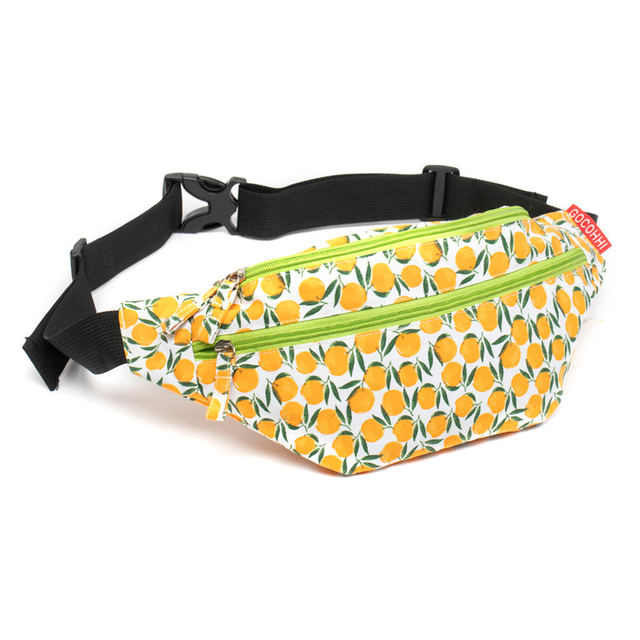 Wholesale Customized Printing Running Fanny Pack Cotton Canvas Waist Bag For Women