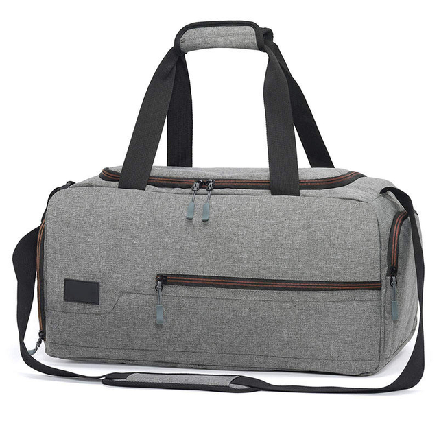 Training Work Out Handbag Yoga Bag Overnight Travel Gray Fashion Casual Portable 30L Capacity Gym Bag Duffel