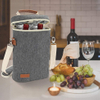 Leakproof Travel Thermal Insulated Wine Cooler Tote 2 Bottle Wine Carring Sling Cooler Bag with Adjustable Shoulder Strap