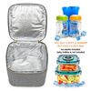 Portable Breast Milk Cooler Bag 4 Baby Bottles Breast Pump Bag Thermal Insulated Tote Bag for Nursing Mom Daycare