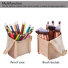 Multifunction Pencil Case Storage Bag Portable Rose Gold Leather Travel Makeup Brush Holder Organizer Case Makeup Brush Bag