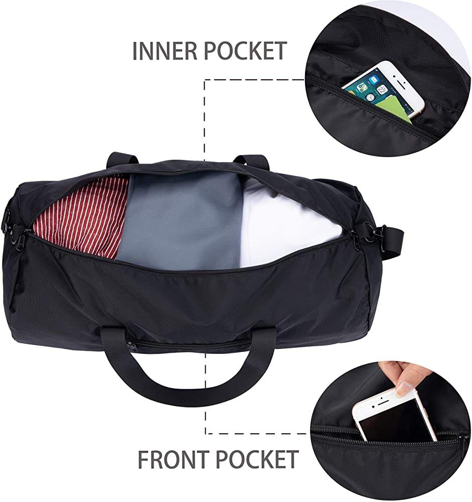 Large Women Men Folding Water Resistant Lightweight Duffle Bag Custom Logo Print Foldable Travel Bag For Sports Gym