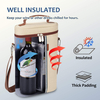 Custom 2 Bottles Wine Carrier Bag Portable Insulated Wine Cooler Bags For Travel Picnic