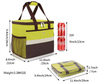 Insulated Reusable Lunch Tote Box Leakproof Cooler Handle Bag for Office Work School Picnic Beach Sublimation Lunch Bag Blank