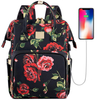 Amazon New Waterproof Leisure With USB Charging Lady Mummy Backpack Customized LOGO Backpack