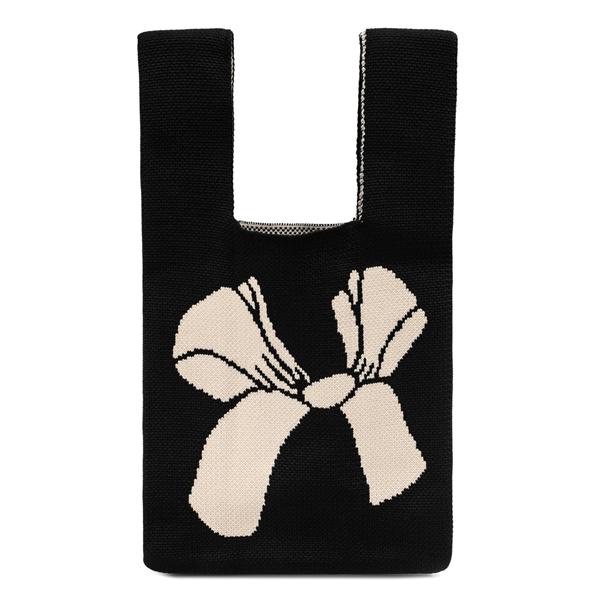 Fashion Design Korean Style Knit Wrist Bag for Women Portable Mini