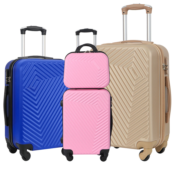 New Popular Abs Travel Luggage Suitcase with Cosmetic Bag Carry on Lightweight Suitcase Sets