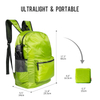20L Lightweight Packable Backpack Water Resistant Foldable Backpack Travel Hiking Daypack with Waterproof Zippers