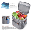 Insulated Lunch Bags Large Lunch Box Leak Proof Double Deck Soft Cooler Tote Bag