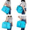 Expandable Folding Kids Adults Sports Duffel Carrier Fold Up Weekend Travel Bag Blue