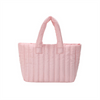 2025 Padded Quilted Tote Bag Women Casual Space Feather Puffy Handbag Warm Cute Winter Tote Bag