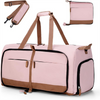 Travel Duffle Bag for Women And Men Foldable Weekender Duffel Bag with Shoe Compartment Overnight Bags
