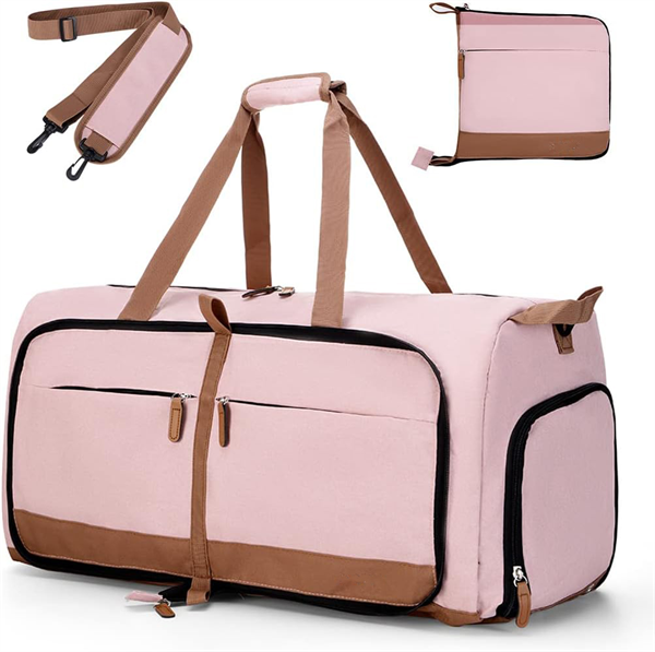 Travel Duffle Bag for Women And Men Foldable Weekender Duffel Bag with Shoe Compartment Overnight Bags