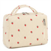 Quilted Cosmetic Bag Large Capacity Women Wide-open Make Up Bag Travel Cosmetic Toiletry Bag