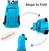 Custom Recycled Plastic Bottle Backpack Foldable Outdoor Hiking Camping Daypack Collapsible 