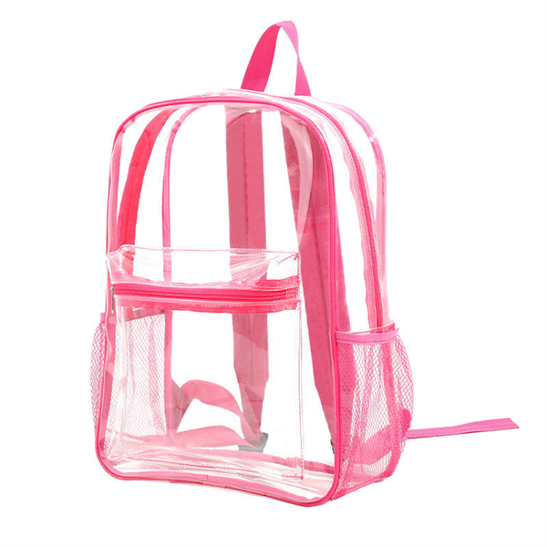 Hot Sale Factory ODM Cheap Large Capacity Lightweight Backpack Fashion Clear PVC Waterproof Outdoor Travel Bag for Student