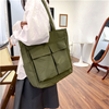 Canvas Shopping Tote Bag China Wholesale Ladies Shoulder Bag Handbag Men\'s Shoulder Vintage Bag for Women with Pockets