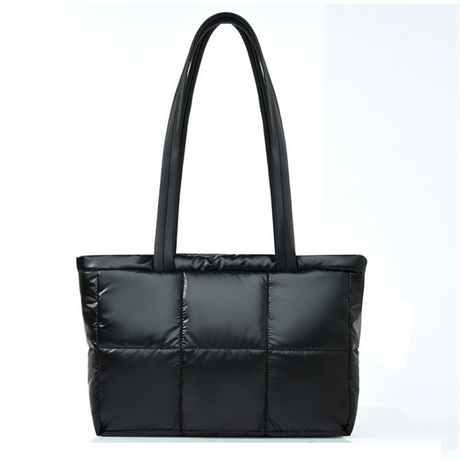 Wholesale OEM ODM Large Capacity Custom Logo Puffy Quilted Women Handbag Travel Weekender Shoulder Tote Puffer Bag for Ladies