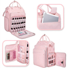 Professional Nail Polish Organizer Bag Multifunctional Travel Backpack with USB Charging Port for Nail Techs Supplies