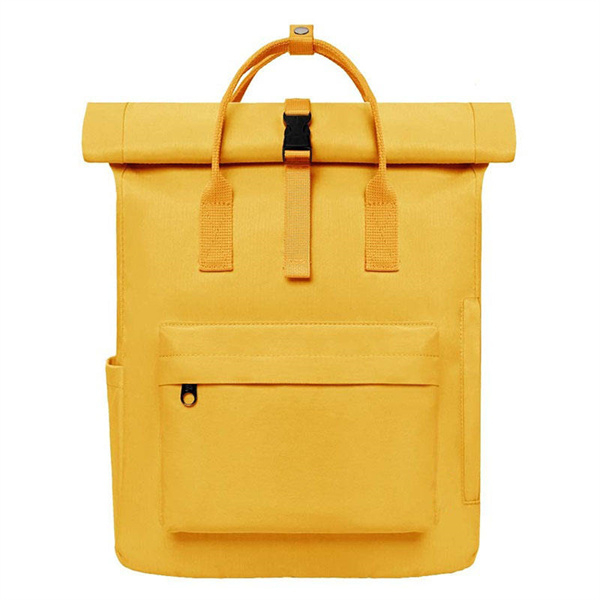 2024 Fashion Expandable Rolltop Travel School Backpack Sports Hiking Camping Outdoor Gym Rucksack for Women Yellow Color