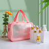 Wholesale Frosted Cosmetic Toiletry Clear PVC Makeup Bag Make Up Box Custom Gift Bag Portable Case&Bag